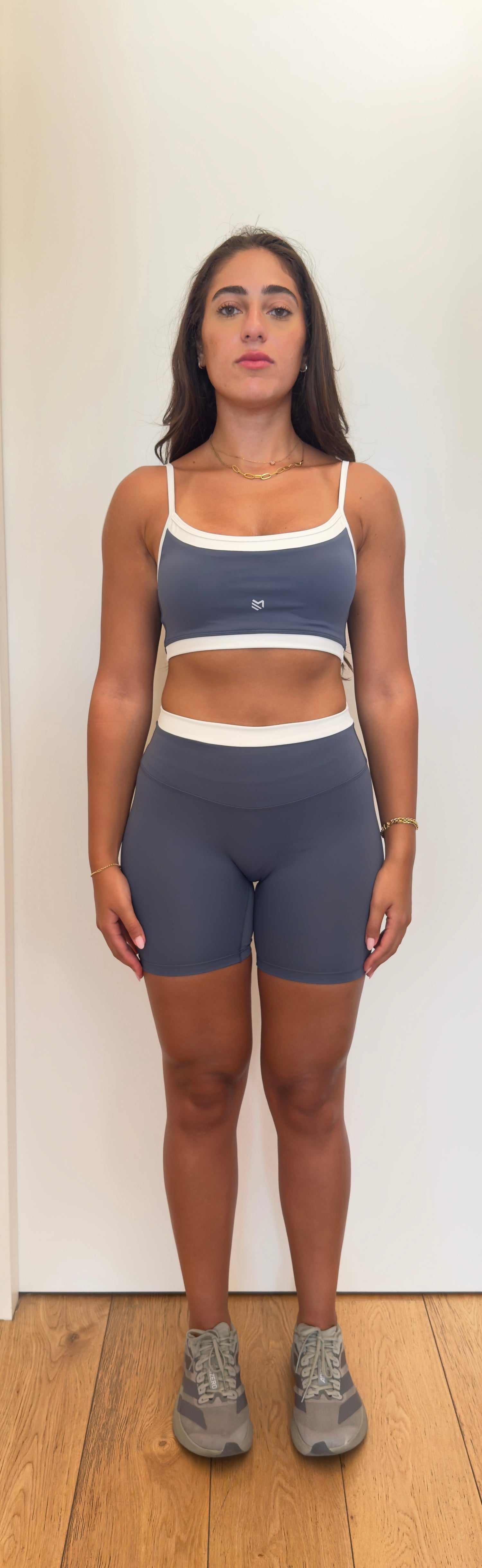 Blue teal short set